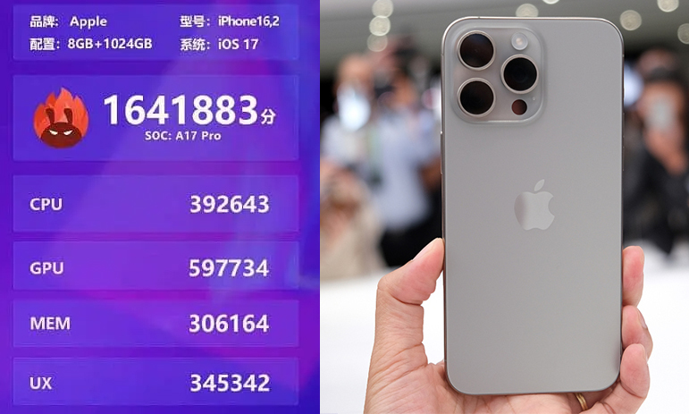 iPhone 15 Pro Max sở hữu hiệu năng trên 1 triệu, đứng thứ 3 trong bảng xếp hạng smartphone mạnh nhất